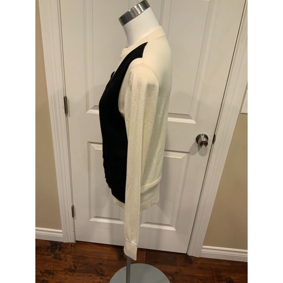 MM6 Maison Martin Margiela Cream/Black Wool "Trompe L'oeil" Sweater, Size M - Picture 6 of 8